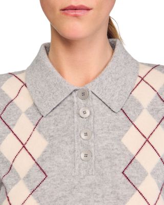 Argyle Polo Neck Sweater