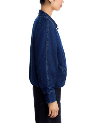 Denim Bubble Bomber Jacket
