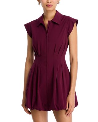 Dyanne Poplin Pleated Mini Dress