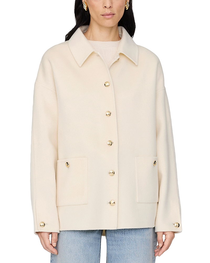 Anine Bing Luca Wool Cashmere Jacket In Neutral