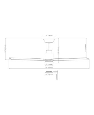 Fans Smooth 52 in Selectable 2700-3000-4000-5000K LED Indoor or Outdoor Smart Home Ceiling Fan