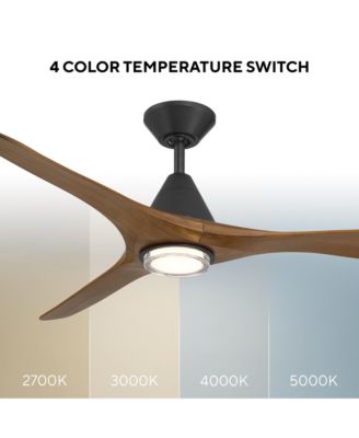  Fans Carve 60 in Selectable 2700-3000-4000-5000K LED Indoor or Outdoor Smart Home Ceiling Fan