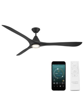 Fans Carve 72 in Selectable 2700-3000-4000-5000K LED Indoor or Outdoor Smart Home Ceiling Fan
