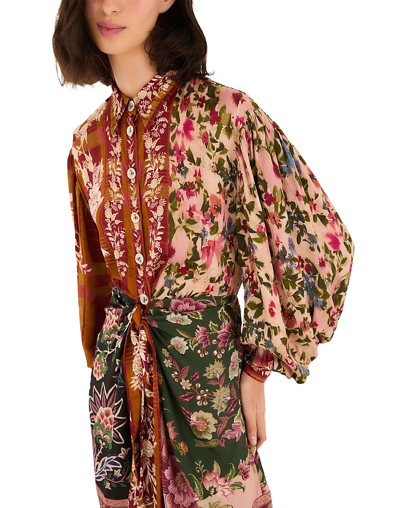 Farm Rio Winter Garden Mini Dress
