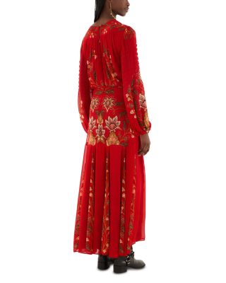 Berry Garden Long Sleeve Dress