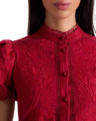 Loryn Embroidered Short Sleeve Dress