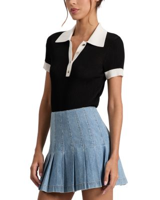 Martha Ribbed Knit Polo