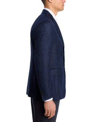 Kei Wool, Silk & Linen Herringbone Unstructured Trim Fit Sport Coat