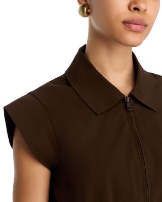 Dyanne Poplin Pleated Mini Dress