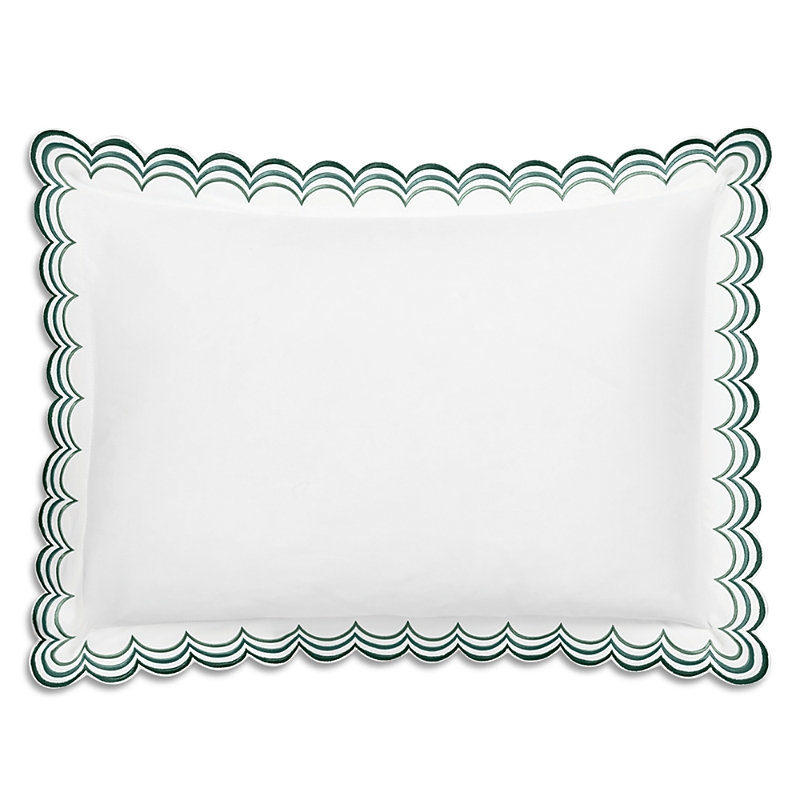 Matouk Stella Scalloped Embroidered Boudoir Sham