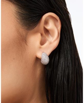 Brass and Cubic Zirconia Adler Silver Earrings