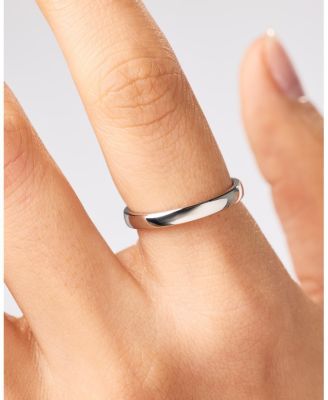 Solid White Gold Slim Eclipse Ring