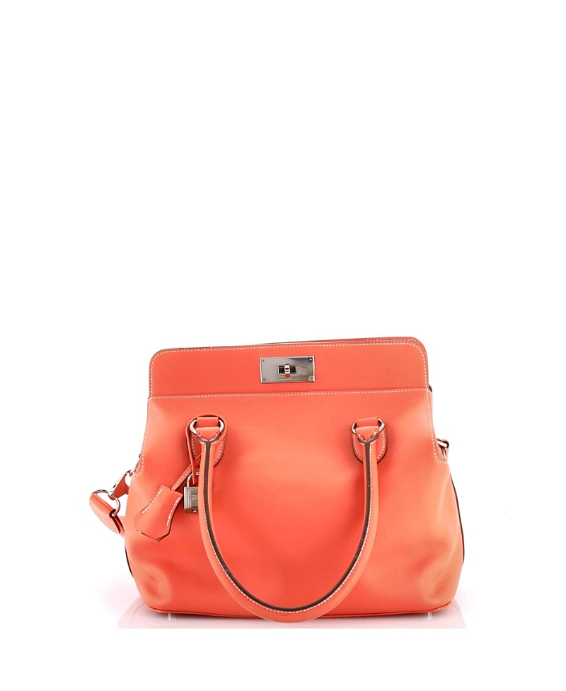 Pre-owned Pre-owned Hermes Hermes 26 Toolbox Bag Swift In Orange