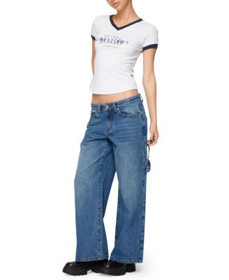  Petite Carpenter Low Rise Medium Rinse Wash Jeans