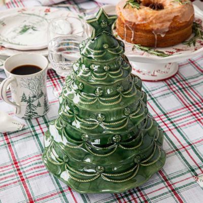 Berry &amp; Thread Christmas Tree Cookie Jar With Lid 