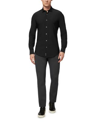Slim Fit Stretch Button Front Shirt