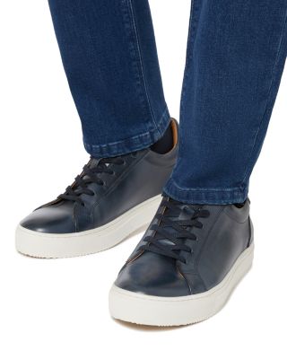 Men's White Leather Trainer Sneakers