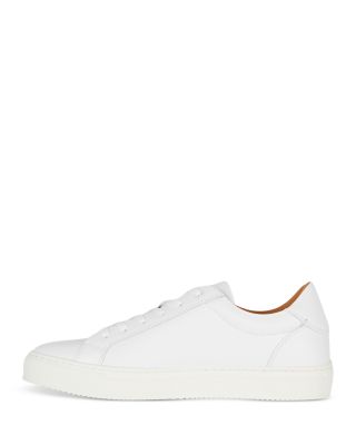 Men's White Leather Trainer Sneakers