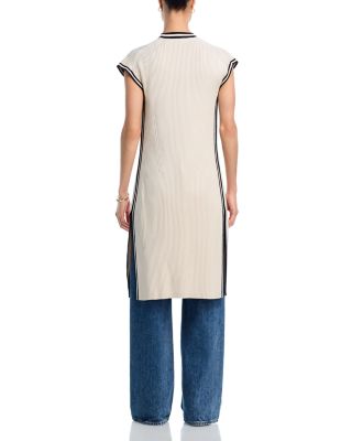 Rib Knit Extended Sleeve Cardigan