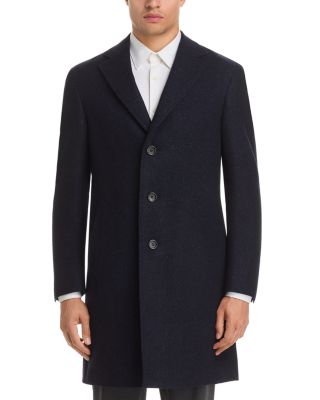 Kei Wool & Silk Donegal Quilted Lining Top Coat
