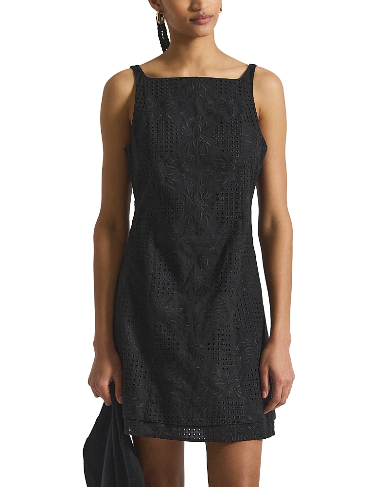 Derek Lam 10 Crosby Saige Garden Tile Eyelet Mini Dress