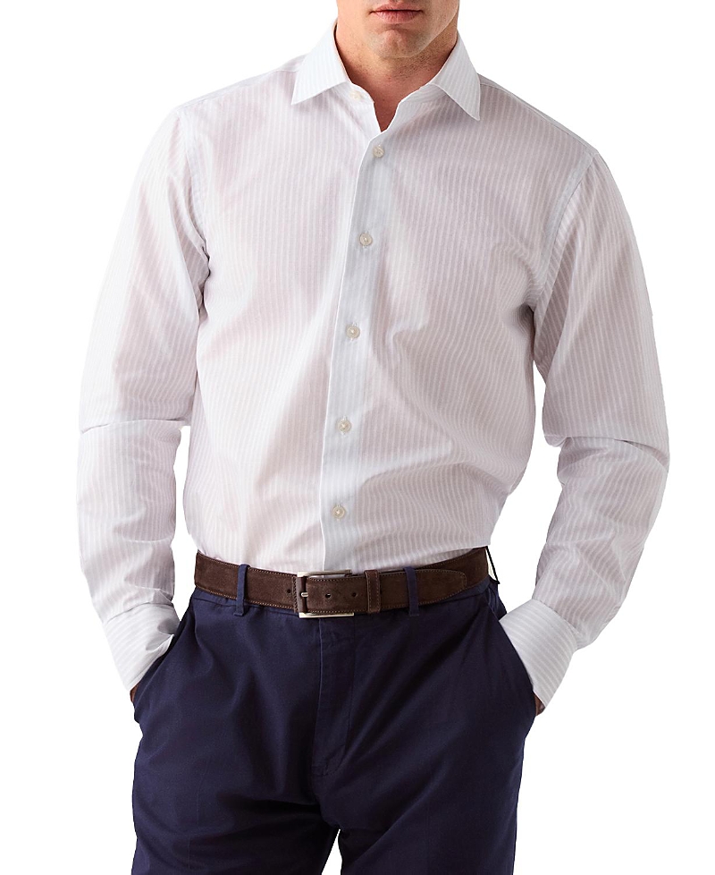 Robert Talbott Reynolds Dobby Stripe Contemporary Fit Shirt