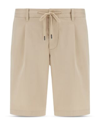 Cotton Stretch Drawstring Bermuda Shorts