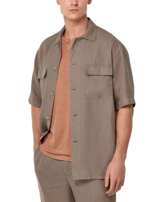 Linen Button Front Overshirt