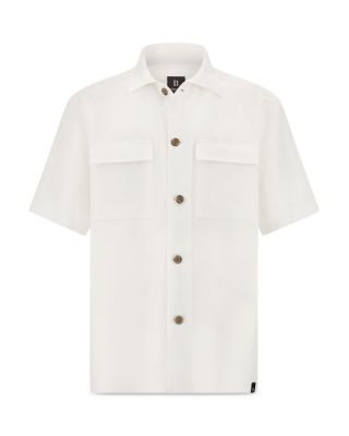 Linen Button Front Overshirt