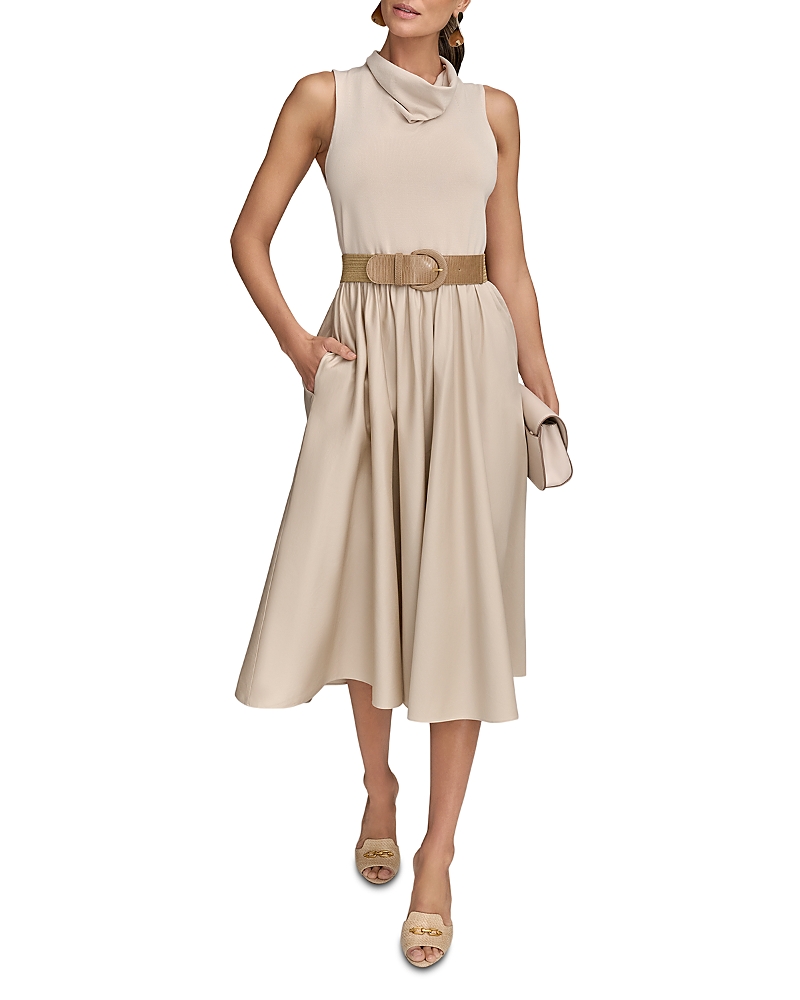 Donna Karan Belted Midi Dress