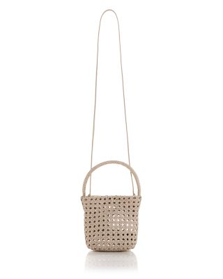 Handwoven Caned Leather Mini Bag