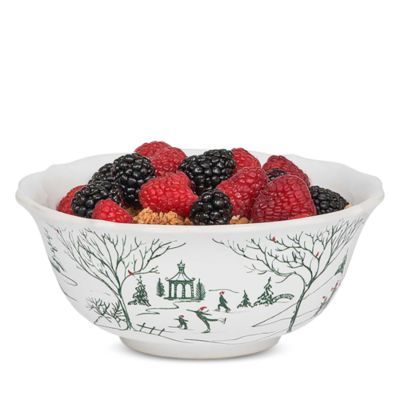 Country Estate Winter Frolic Cereal Ice Cream Bowl, Evergreen 