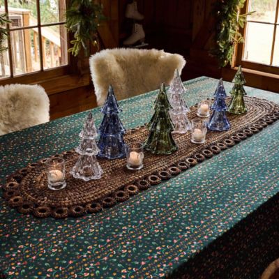 Klara Tablecloth, Evergreen, 60" X 120"  