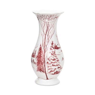 Country Estate Winter Frolic 9&amp;quot; Vase, Ruby 