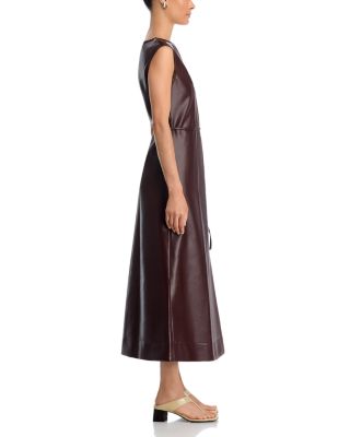 Orla Faux Leather Midi Dress
