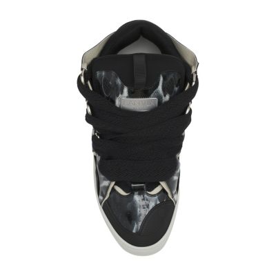 Unisex Curb Leather Sneakers with Sparkles