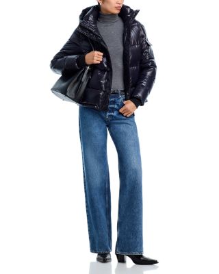 Gloss Puffer Jacket with Hood - Exclusive