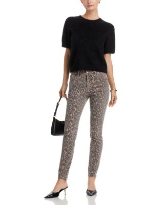 Leopard High Rise Skinny Jeans - Exclusive