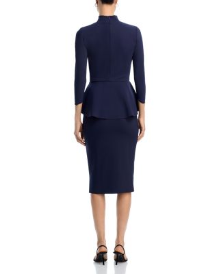 Haby Peplum Mock Neck Dress