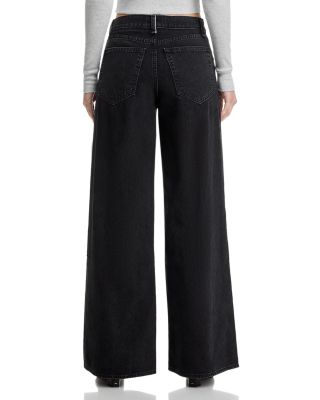 Atomic High Rise Wide Leg Jeans in Stone