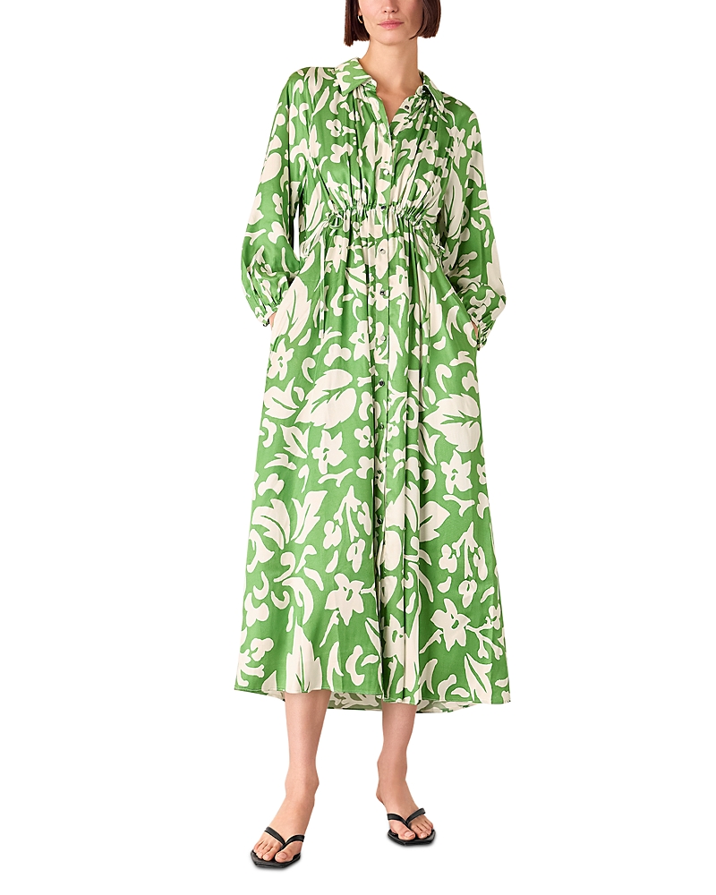 Whistles Floral Trapeze Shirt Dress