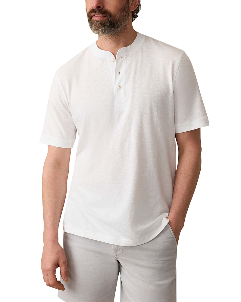 Faherty Sunwashed Henley In White