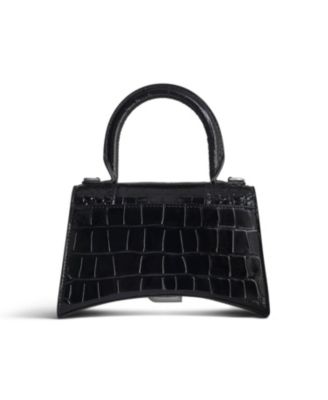 Hourglass XS Handbag Crocodile Embossed