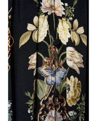 Silk Pleated Waist Dress