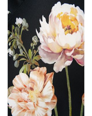 Silk Bias Cut Floral Print Dress