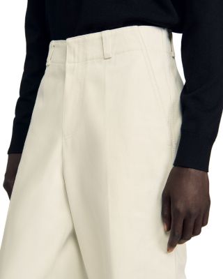Vintage Wide Leg Canvas Trousers in White