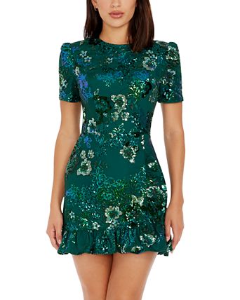 dress the population cocktail dresses Shop White The Emery Dress will shine at your next special occasion with its round neck and long sleeve body Dress the Population Bridget Green