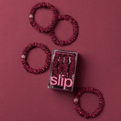 Pure Silk Back to Basics Skinny Scrunchies, Set of 4