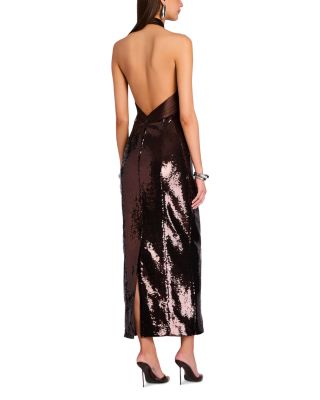 Tamra Sequin Halter Neck Dress