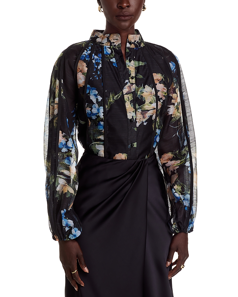 Nancy Yang Seamed Blouse In Black